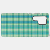 Green & Blue Preppy Pattern Phone Case Samsung Galaxyケース (裏面横)