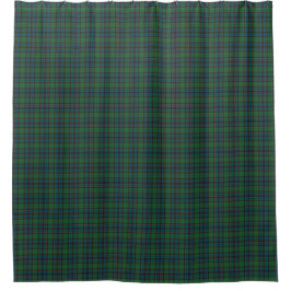 Green Blue Tartan Plaid Shower Curtain シャワーカーテン
