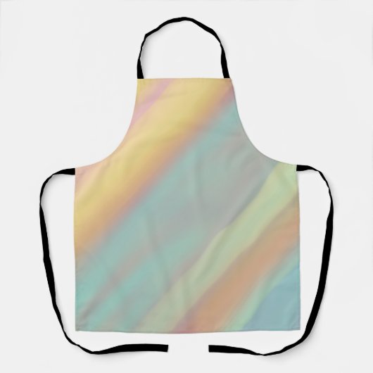 Green Blue Watercolor Pattern エプロン (正面)