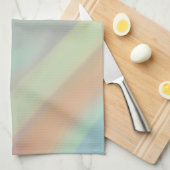 Green Blue Watercolor Pattern キッチンタオル (四つ折り)