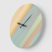 Green Blue Watercolor Pattern ラージ壁時計 (傾斜)