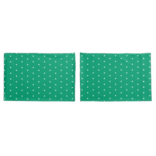 Green Blue with White Dots Standard 枕カバー (バックセット)