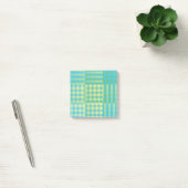 Green Blue Yellow Checker Patchwork Pattern ポストイット (オフィス)