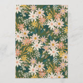 Green Boho Garden Floral Couples Bridal Shower  招待状 (裏面)