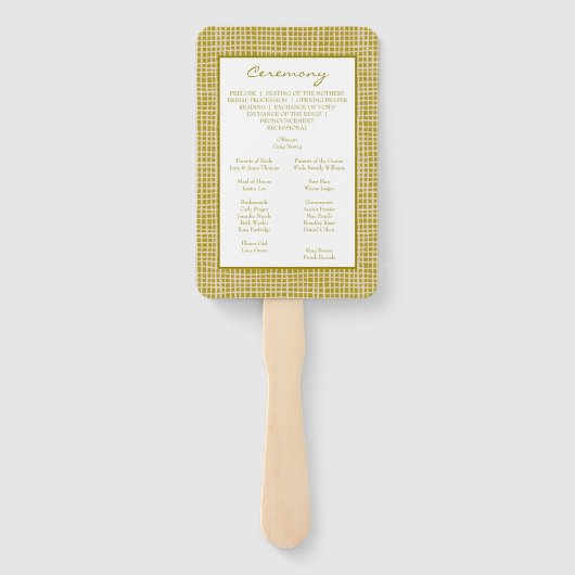 Green Boho Wedding ハンドファン (裏面)