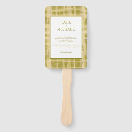 Green Boho Wedding ハンドファン (正面)