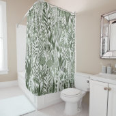 Green Bold Garden Mix シャワーカーテン (インサイチュ)
