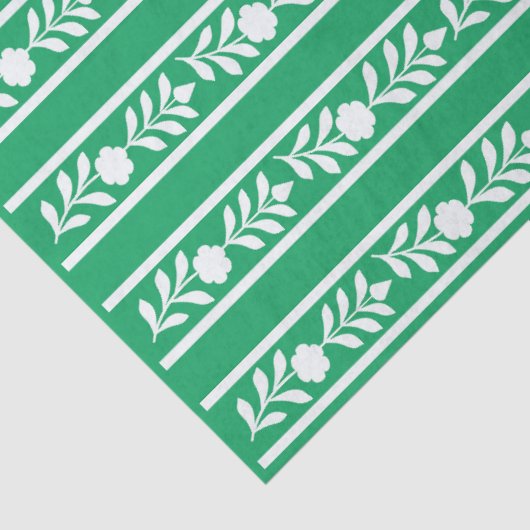 Green Bone Inlay Floral Border Decoupage Paper 薄葉紙 (詳細)