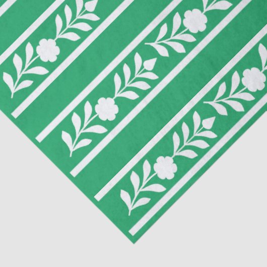 Green Bone Inlay Floral Border Decoupage Paper 薄葉紙 (詳細)