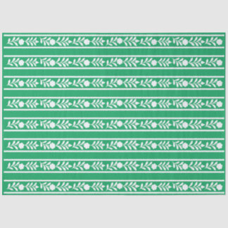 Green Bone Inlay Floral Border Decoupage Paper 薄葉紙