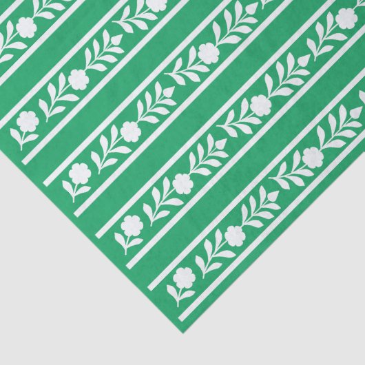 Green Bone Inlay Floral Border Decoupage Paper 薄葉紙 (詳細)