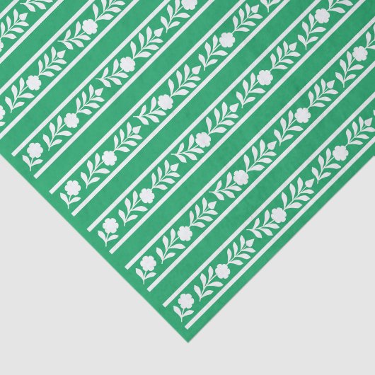 Green Bone Inlay Floral Border Decoupage Paper 薄葉紙 (詳細)