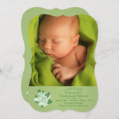 Green Booties写真誕生のお知らせ 案内状 (正面/裏面)