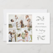 Green Botanical 4 Photo Collage シーズンカード (正面)