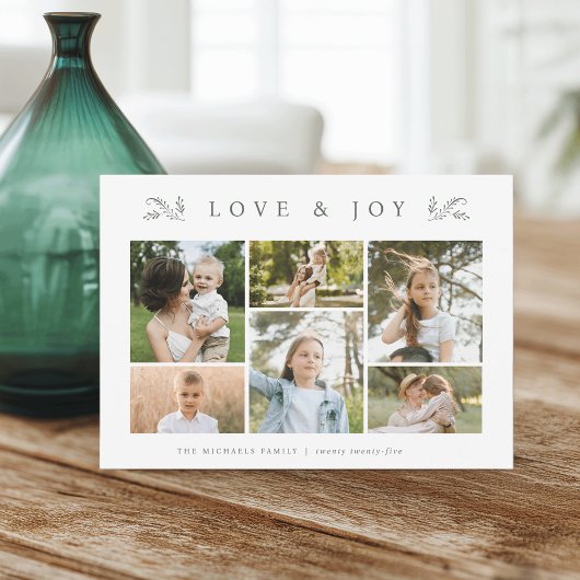 Green Botanical 6 Photo Collage シーズンカード