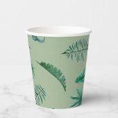 Green Botanical Baby Shower Cups 紙コップ (正面)