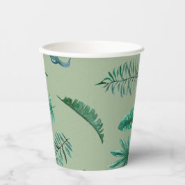 Green Botanical Baby Shower Cups 紙コップ