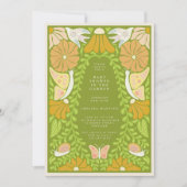 Green Botanical Garden Baby Shower Invitation 招待状 (正面)