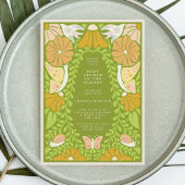 Green Botanical Garden Baby Shower Invitation 招待状
