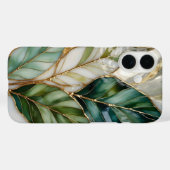 Green Botanical iPhone Case Luxury Leaf Design Case-Mate iPhoneケース (裏面 (横))