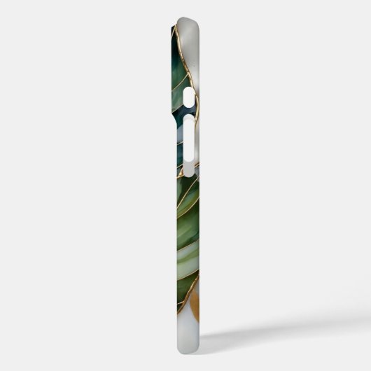 Green Botanical iPhone Case Luxury Leaf Design Case-Mate iPhoneケース (裏面 / 左)