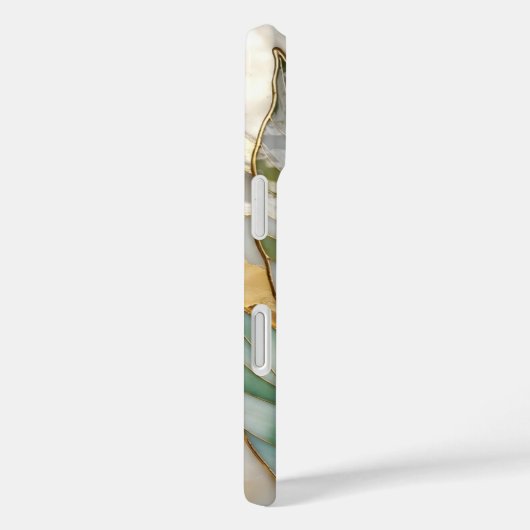 Green Botanical iPhone Case Luxury Leaf Design Case-Mate iPhoneケース (裏面 / 右)