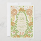 Green Botanical natural Baby Shower Invitation  招待状 (正面)
