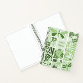 Green Botanical Notebook | Custom Name ノートブック (内部)