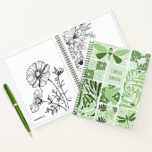 Green Botanical Notebook | Custom Name ノートブック