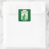 Green Botanical St Patrick’s Day Shirt Autocolante スクエアシール (バッグ)