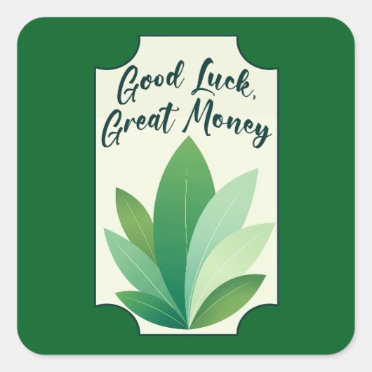 Green Botanical St Patrick’s Day Shirt Autocolante スクエアシール (正面)