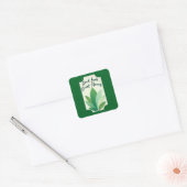 Green Botanical St Patrick’s Day Shirt Autocolante スクエアシール (封筒)