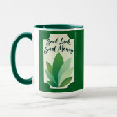 Green Botanical St Patrick’s Day Shirt – caneca マグカップ (左)