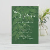 Green Botanical Wedding Invitation 招待状 (スタンド正面)
