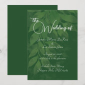 Green Botanical Wedding Invitation 招待状 (正面/裏面)