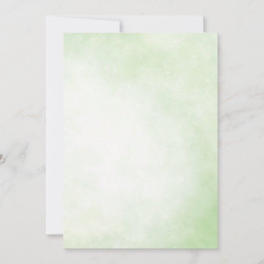 Green Botanical Wedding Invitation with Eucalyptus 招待状 (裏面)