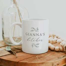 Green Botanical Your Name's Kitchen コーヒーマグカップ