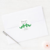 Green Bow Bridal Shower Favor Thank You Sticker ラウンドシール (封筒)