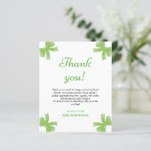 Green Bow Bridal Shower Thank You Card (スタンド正面)