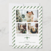 Green Bow Christmas Photo Holiday Card シーズンカード (裏面)