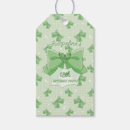 Green Bow Magical Girl Birthday ギフトタグ