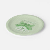 Green Bow Magical Girl Birthday ペーパープレート (アングル)