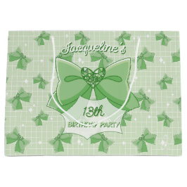 Green Bow Magical Girl Birthday ラージペーパーバッグ