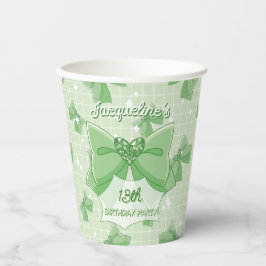 Green Bow Magical Girl Birthday 紙コップ