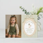 Green Bow One Silly Goose Birthday Thank You Card サンキューカード (スタンド正面)