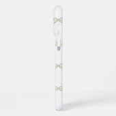 Green Bow Pattern Coquette Girly Spring Summer  iPhoneケース (左側面)