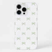 Green Bow Pattern Coquette Girly Spring Summer  iPhoneケース (裏面)