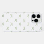 Green Bow Pattern Coquette Girly Spring Summer  iPhoneケース (裏面横)