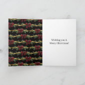 Green Bow Red Gold Ornament Christmas カード (内部)