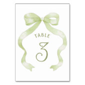 Green Bow Table Number テーブルナンバー (裏面)